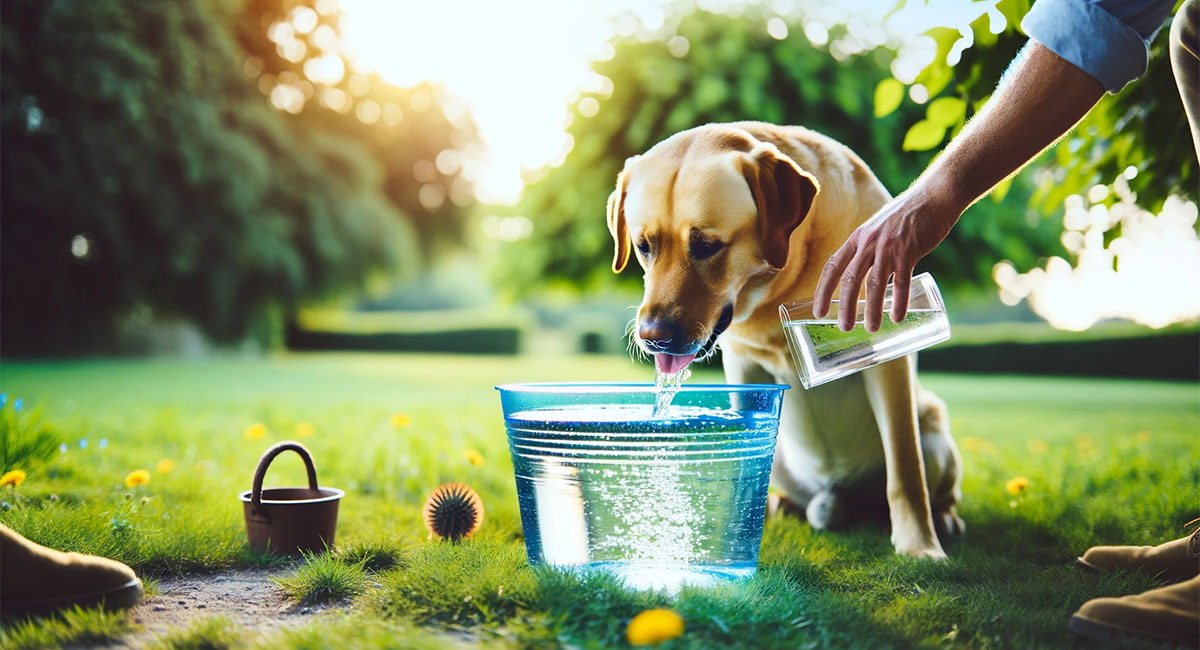 Wasserversorgung für Labrador Retriever: Wichtigkeit von frischem Wasser und Hydratation